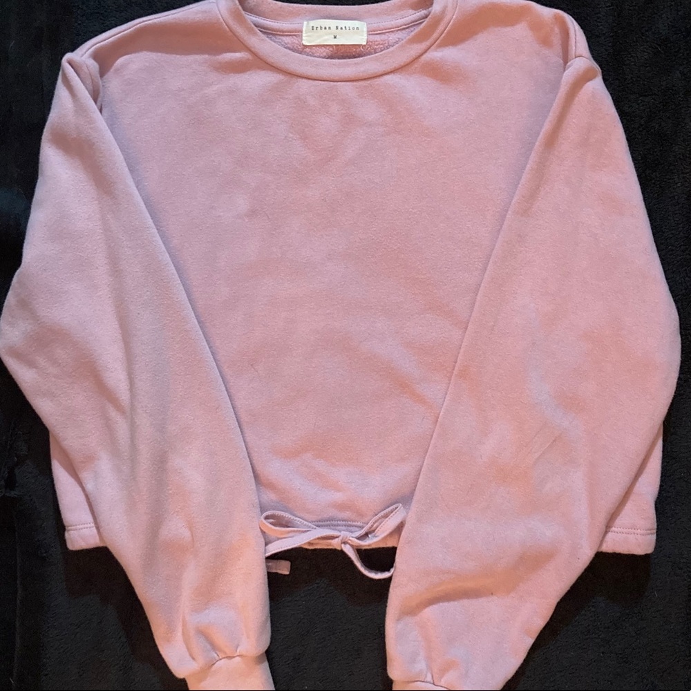 pink cropped sweatshirt